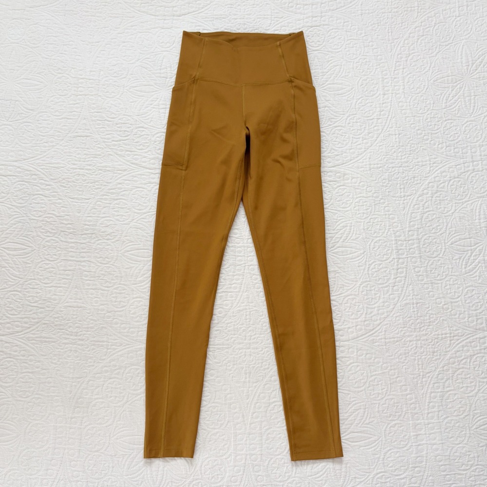 Girlfriend Collective Compressive Pocket Leggings, Mustard Sz XS